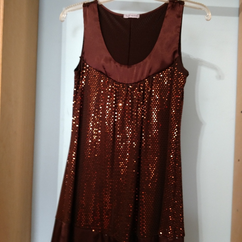 Bronze sequin dress